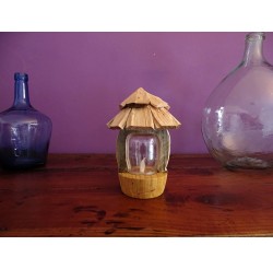 Veilleuse de lutin sur pile bois recyclés