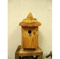 Nichoir à oiseaux - boite à oiseaux- accès 27mm bois recyclé