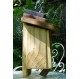 Nichoir en bois recyclés pour oiseaux 32 mm-bois recyclés-toit plat