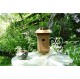 Nichoir en bois recyclés pour oiseaux-28 mm-toit plat