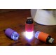 Lanterne LED verre blanc rechargeable sur USB "champignon des lutins"