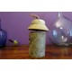 Lanterne LED bois recyclés rechargeable sur USB "toit chêne"
