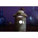 Lanterne LED bois recyclés rechargeable sur USB "toit chêne"