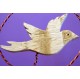 Médaillons décoratifs d'oiseaux en bois recyclés à suspendre