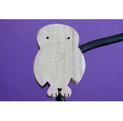 Magnets décoratifs en bois recyclés "profil d'oiseau"