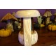 Lanterne LED verre jaune rechargeable sur USB "champignon des lutins"