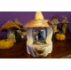Lanterne LED verre blanc rechargeable sur USB "champignon des lutins"