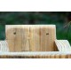 Nichoir en bois recyclés pour oiseaux-28 mm-toit plat