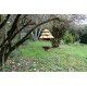 Mangeoire à graines pour oiseaux en bois recyclés et brut