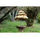Mangeoire à graines pour oiseaux en bois recyclés et brut
