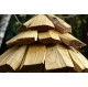 Mangeoire à graines pour oiseaux en bois recyclés et brut