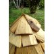 Mangeoire à graines pour oiseaux en bois recyclés et brut