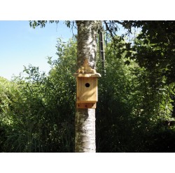 Nichoir à oiseaux -bois recyclé- boite à mésanges 32 mm