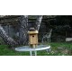 Nichoir en bois recyclés pour oiseaux-28 mm-toit plat