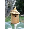 Nichoir en bois recyclés pour oiseaux-32 mm-toit pointu