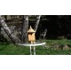 Nichoir en bois recyclés pour oiseaux -accès 28 mm-toit pointu