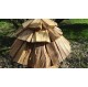 Mangeoire à graines pour oiseaux en bois recyclés et brut "1"