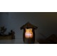 Lanterne LED rechargeable sur USB bois recyclés peintures naturelles
