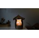 Lanterne LED rechargeable sur USB bois recyclés peintures naturelles