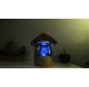 Lanterne LED rechargeable sur USB bois recyclés peintures naturelles