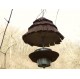 Mangeoire à oiseaux en bois-maison de lutins-rouge-gorge