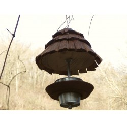 Mangeoire à oiseaux en bois-maison de lutins-rouge-gorge