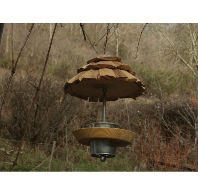 Mangeoire à oiseaux-bois recyclé-mésanges