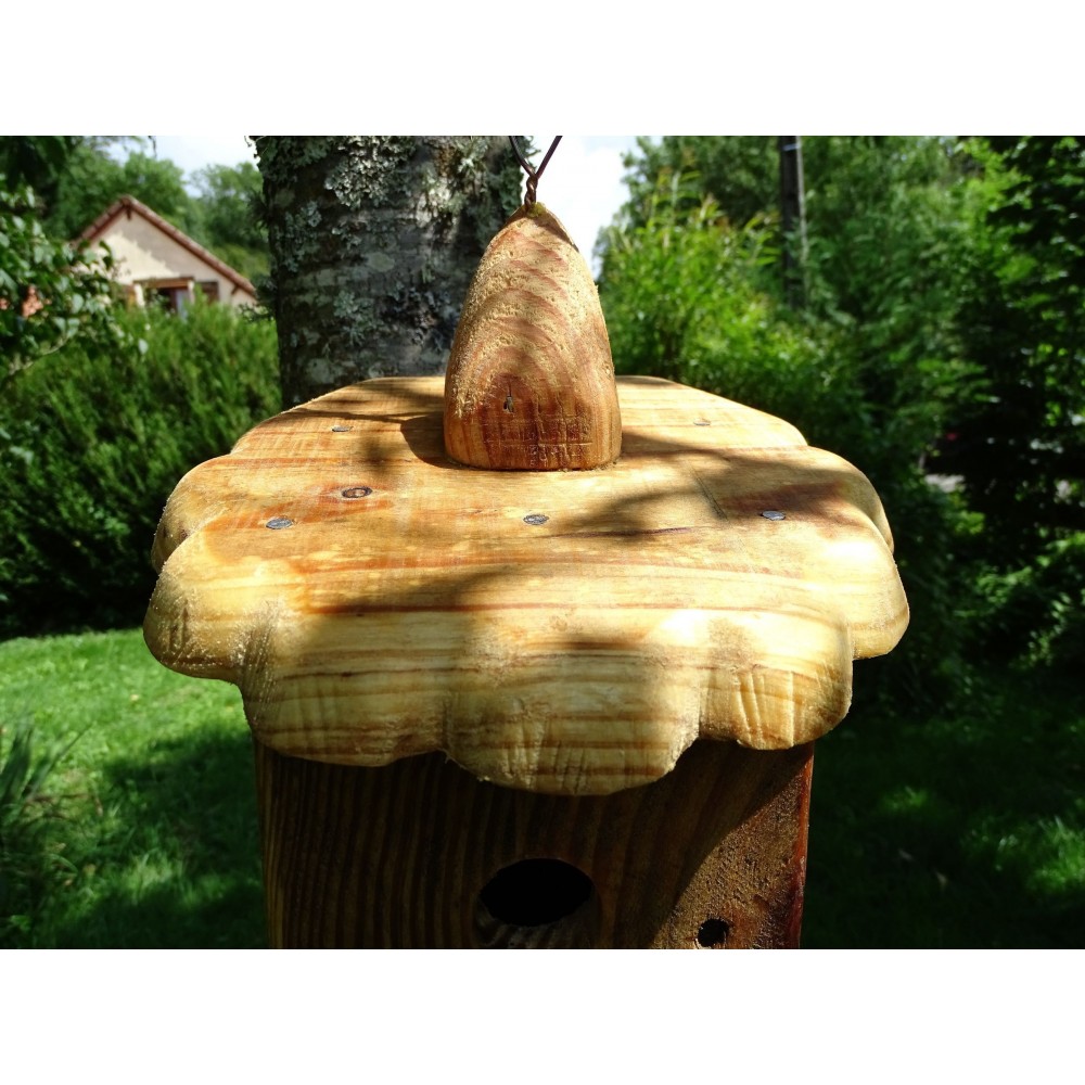 3pcs Nichoir pour Oiseaux Suspendu Exterieur Maison en Bois Nid