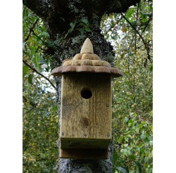 Nichoir à oiseaux -bois recyclé- boite à mésanges