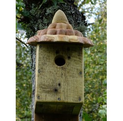 Nichoir à oiseaux -bois recyclé- boite à mésanges